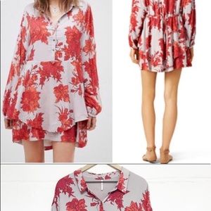 Free People Floral Long-Sleeve